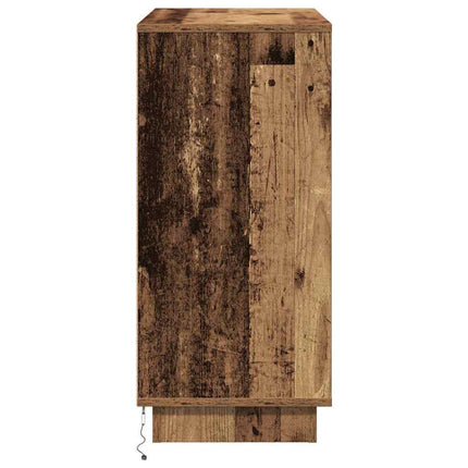 LED-sido bord Gammalt trä 71 x 34,5 x 75 cm Konstruerat trä