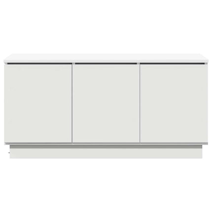 TV-skåp med LED -remsljus Vit 100 x 38 x 49 cm Konstruerat trä