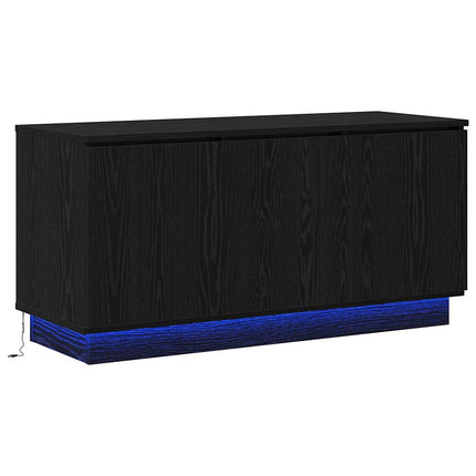 TV-skåp 100 x 38 x 49 cm Svart Ek Konstruerat trä