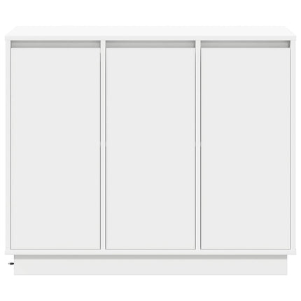LED-sido bord Vit 90 x 32 x 75 cm Konstruerat trä