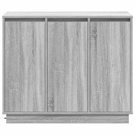 LED-sido bord Grå Sonoma 90 x 32 x 75 cm Konstruerat trä