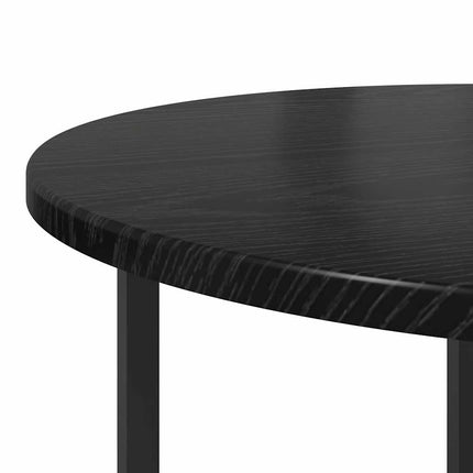 Sidobordsset 2 pcs Svart Ek