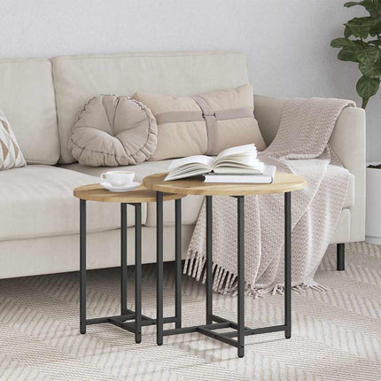 Sidobordsset 2 pcs Artisan Ek och Svart