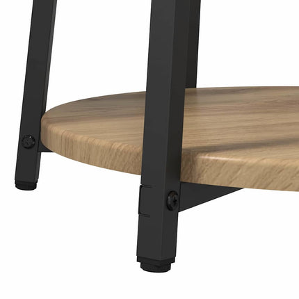 Sidobordsset med hylla 2 pcs Artisan Ek och Svart
