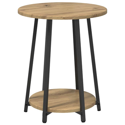 Sidobordsset med hylla 2 pcs Artisan Ek och Svart