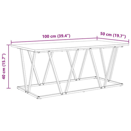 Kaffeebord Artisan Ek 100 x 50 x 40 cm