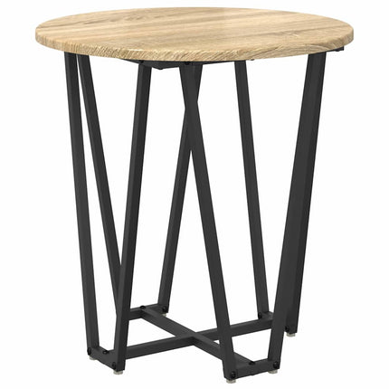 Sidobordsset 2 st Sonoma Ek och Svart 50 x 50 x 50,5 cm