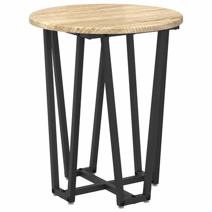 Sidobordsset 2 st Sonoma Ek och Svart 50 x 50 x 50,5 cm