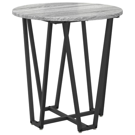 Sidobordsset 2 st Grå Sonoma och Svart 50 x 50 x 50,5 cm