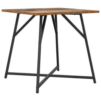 Sidobordsset 2 st Gammalt trä och svart 50 x 50 x 50 cm