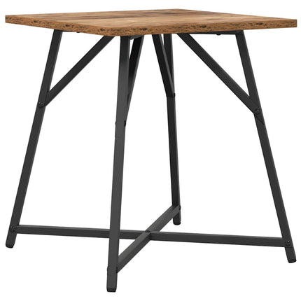 Sidobordsset 2 st Gammalt trä och svart 50 x 50 x 50 cm