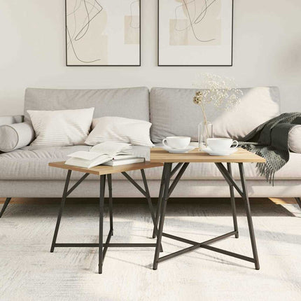 Sidobordsset 2 pcs Artisan Ek och Svart