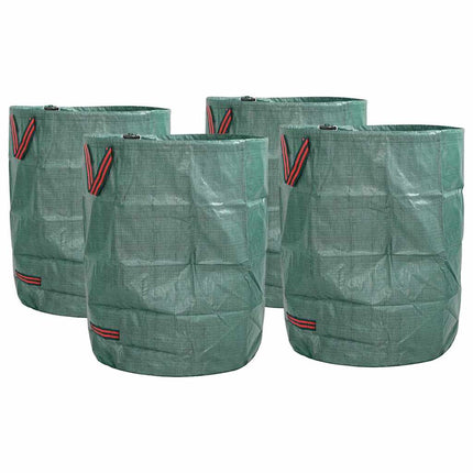Trädgårdsavfallspåsar 4 pcs Grön 66 x 66 x 83,5 cm Polypropylen