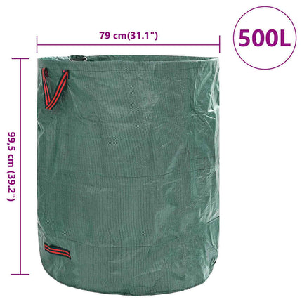 Trädgårdsavfallspåsar 4 pcs Grön 79 x 79 x 99,5 cm Polypropylen
