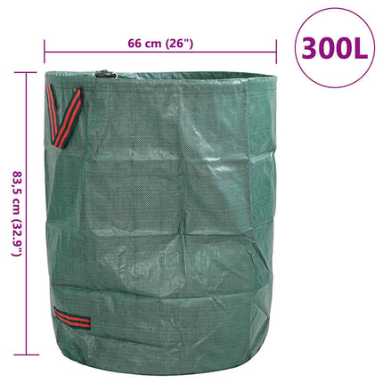 Trädgårdsavfallspåsar 12 pcs Grön 66 x 66 x 83,5 cm