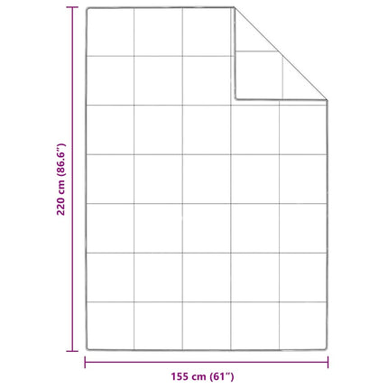 Duntäcke Vit 155 x 220 cm Fjäder