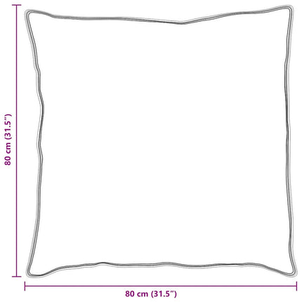 Kudde med kudde Vit 80 x 80 cm Fjäder