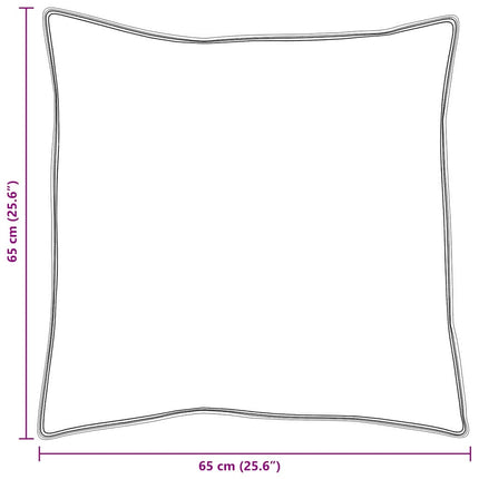 Kudde med kudde 2 pcs Vit 65 x 65 cm Fjäder