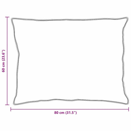 Kudde 2 st 60 x 80 cm Fjäder Vit