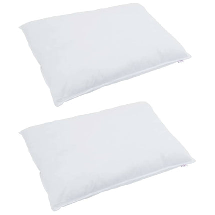 Kudde med kudde 2 pcs Vit 70 x 90 cm Fjäder