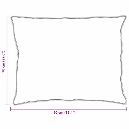 Kudde med kudde 2 pcs Vit 70 x 90 cm Fjäder