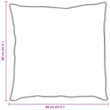 Kudde 2 st 80 x 80 cm Bomull Vit