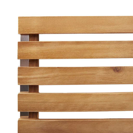 Trädgård Stol 4 pcs Massivt akaciaträ och rostfritt stål