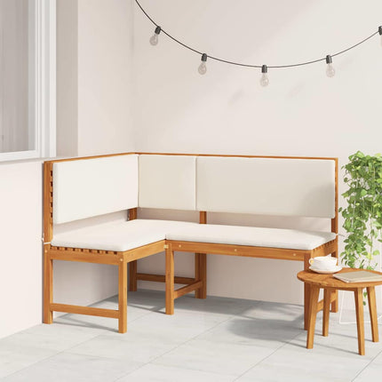 Trädgård Stol med kudde Brun 140 x 100 x 91cm Massivt akaciaträ