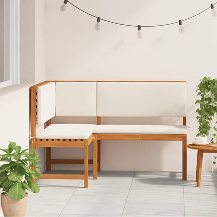 Trädgård Stol med kudde Brun 140 x 100 x 91cm Massivt akaciaträ