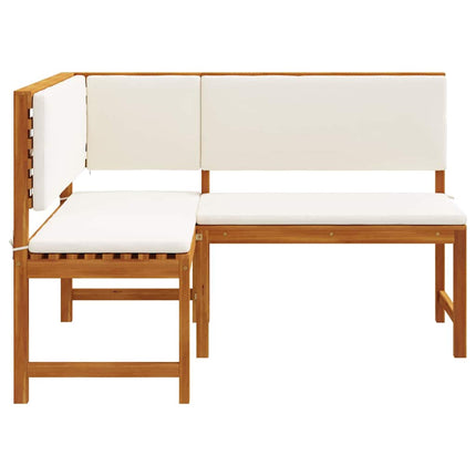 Trädgård Stol med kudde Brun 140 x 100 x 91cm Massivt akaciaträ