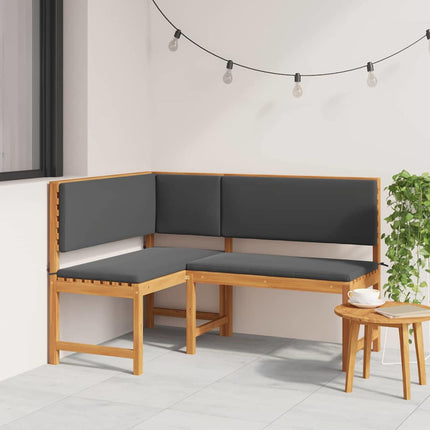Trädgård Stol med kudde Brun 140 x 100 x 91cm Massivt akaciaträ
