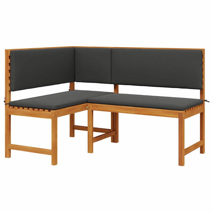 Trädgård Stol med kudde Brun 140 x 100 x 91cm Massivt akaciaträ