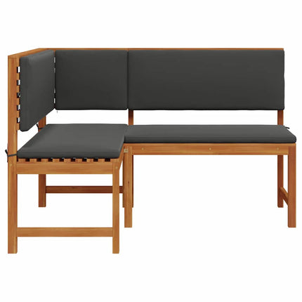 Trädgård Stol med kudde Brun 140 x 100 x 91cm Massivt akaciaträ