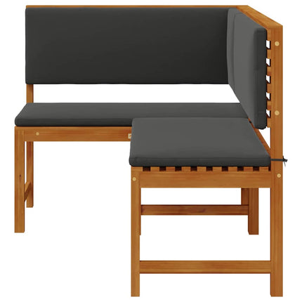 Trädgård Stol med kudde Brun 140 x 100 x 91cm Massivt akaciaträ