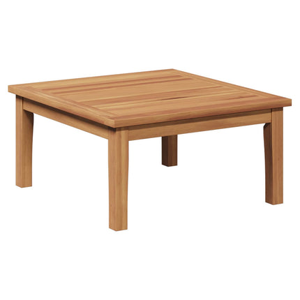 Trädgårdsbänk och Bord Set 2 pcs Kräm och brun Massivt teakträ