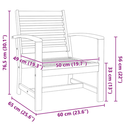 Stol 2 Stycke Brun 65 x 60 x 76,5 cm Massivt teakträ