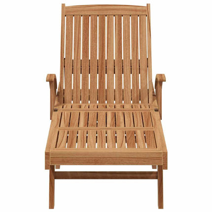 Solsäng med kudde Brun 195 x 59 x 78,5 cm Massivt teakträ