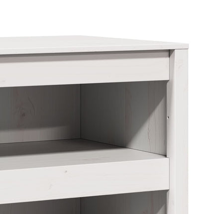 Köksskåp med hylla MEPPEL Vit 106 x 55 x 64 cm Massiv furu