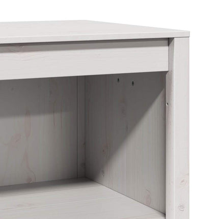 Köksskåp med hylla MEPPEL Vit 106 x 55 x 92 cm Massiv furu