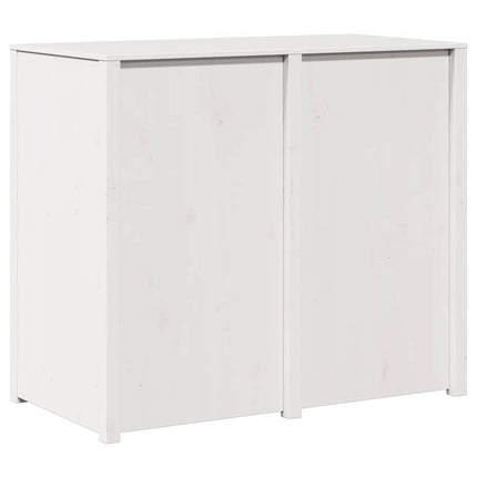 Köksskåp med hylla MEPPEL Vit 106 x 55 x 92 cm Massiv furu