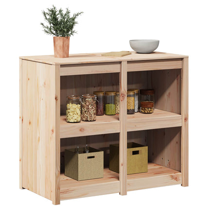 Köksskåp med hylla MEPPEL Brun Ek 106 x 55 x 92 cm Massiv furu