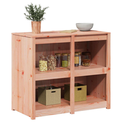 Köksskåp med hylla MEPPEL Brun Ek 106 x 55 x 92 cm Massiv furu