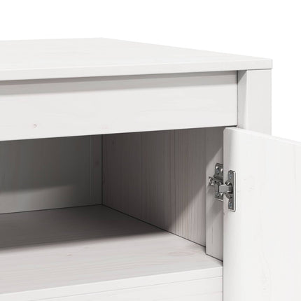 Köksskåp med hylla MEPPEL Vit 106 x 55 x 64 cm Massivt tallträ