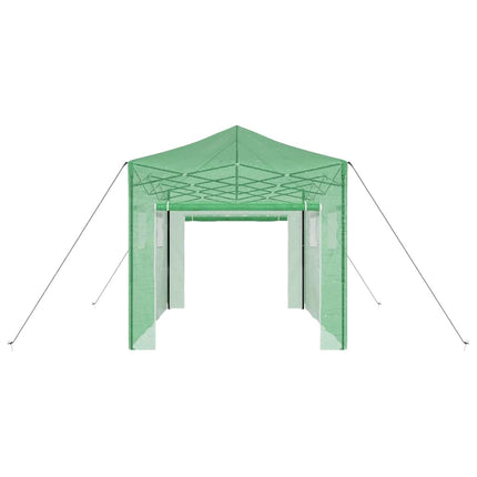 Växthus med Pop-up Ram med tak Grön 280 x 410 x 315 cm Järn