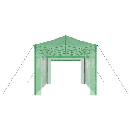 Växthus med Pop-up Ram med tak Grön 290 x 430 x 315 cm Järn