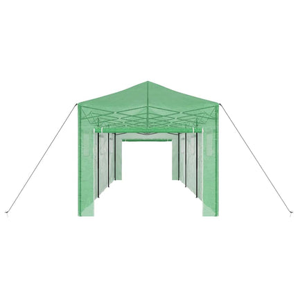 Växthus med Pop-up Ram med tak Grön 290 x 870 x 315 cm Järn