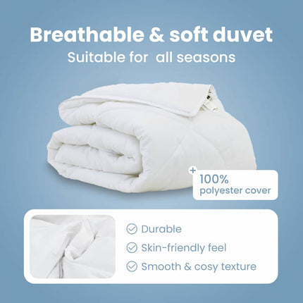 Duntäcke Vit 200 x 135 x 4 cm Polyester