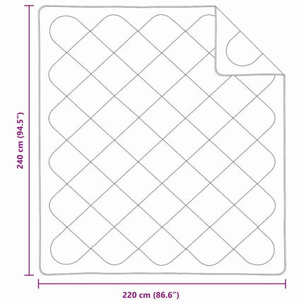Duntäcke Vit 240 x 220 x 4 cm Polyester