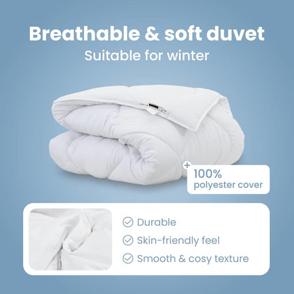 Vinter Täcke Vit 200 x 135 x 5 cm Polyester