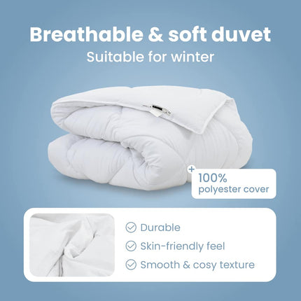 Vinter Täcke Vit 200 x 135 x 5 cm Polyester